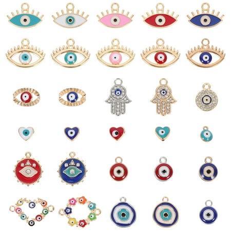 

30pcs Alloy Oil Drip Pendants Halloween Decorative Jewelry Pendants Earring Decor