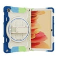 thumbnail image 5 of Dteck case for Samsung Galaxy Tab A7 10.4 inch T500 T505 T507 T509,Heavy Duty Rugged Rubber Case Rotatable Kickstand Hand Strap Shockproof 3-Layer Protection Armor Cover,Colorful/Blue, 5 of 9