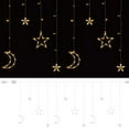 thumbnail image 2 of Gustave Christmas LED String Lights 11.5ft Twinkle Star Moon Plug in Fairy Curtain Lights with 8 Lighting Modes Extendable for Wedding Party Bedroom Indoor Outdoor Decorations "Warm White", 2 of 10