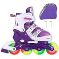 thumbnail image 2 of Patins à Roues Alignées Réglables et Clignotants pour Garçons, Filles et Adultes avec Roues Entièrement Lumineuses, Patins à Roulettes d'Extérieur pour Enfants Débutants de 4 à 12 Ans, Hommes et Femmes, 2 of 9