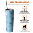 thumbnail image 6 of 20oz Blue Dog Paw Footprint Skinny Tumblers Stainless Steel Tumbler with Lid and Straw,Vacuum Insulated Double Wall Travel Tumbler Cups with Cleaning Brush for Coffee,Tea, 6 of 6