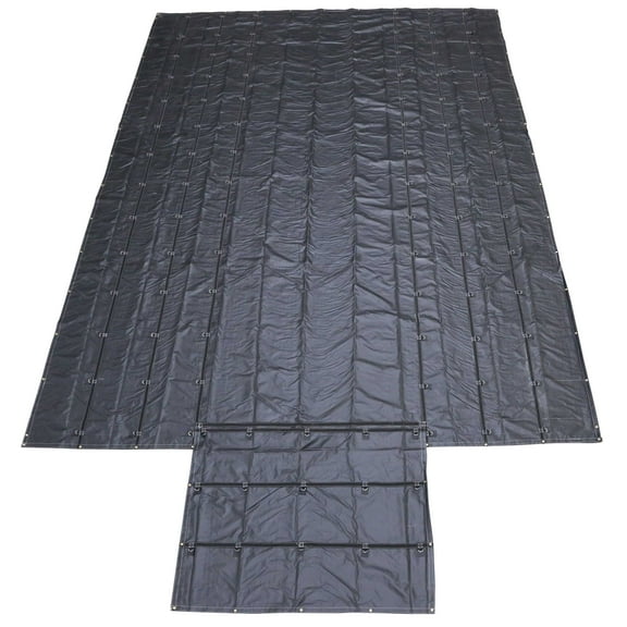 Lightweight Lumber Tarp - 20' x 28' (6' Drop & Flap) - 14 oz. Black