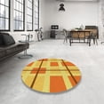 thumbnail image 4 of Ahgly Company Machine Washable Indoor Square Transitional Bright Gold Yellow Area Rugs, 8' Square, 4 of 7