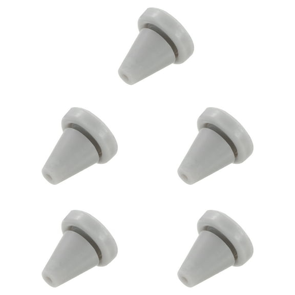5pcs Shower Head Replacement Nozzles, Silicone Nozzle Sprinkler Spout Round Nib Fit 6mm Hole, Dark Grey