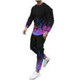 thumbnail image 2 of Xysaqa Men's Tracksuit 2 Piece Casual Long Sleeve Pullover Jogging Pants Outfits Athletic Suit Sweatsuit for Men Big & Tall S-4XL, 2 of 5