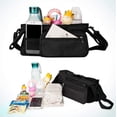 thumbnail image 2 of Organizador universal para cochecito con portavasos, organizador para cochecito de bebé con bolsa de almacenamiento adicional y correa para el hombro, bolsillos para teléfono, llaves y jugue, 2 of 5