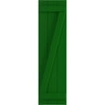 thumbnail image 5 of Ekena Millwork 16 1/8"W x 76"H True Fit PVC Three Board Joined Board-n-Batten Shutters w/Z-Bar, Viridian Green (Per Pair - Hardware Not Included), 5 of 8