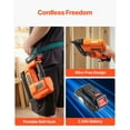 thumbnail image 6 of High-Efficiency Cordless Nail Gun Combo 20V 2-in-1 (Brad Nailer/Staple Gun) with 500 18-Gauge Nails, 500 Staples, 2.0Ah High-Capacity Battery & Fast Charger Included, 6 of 10