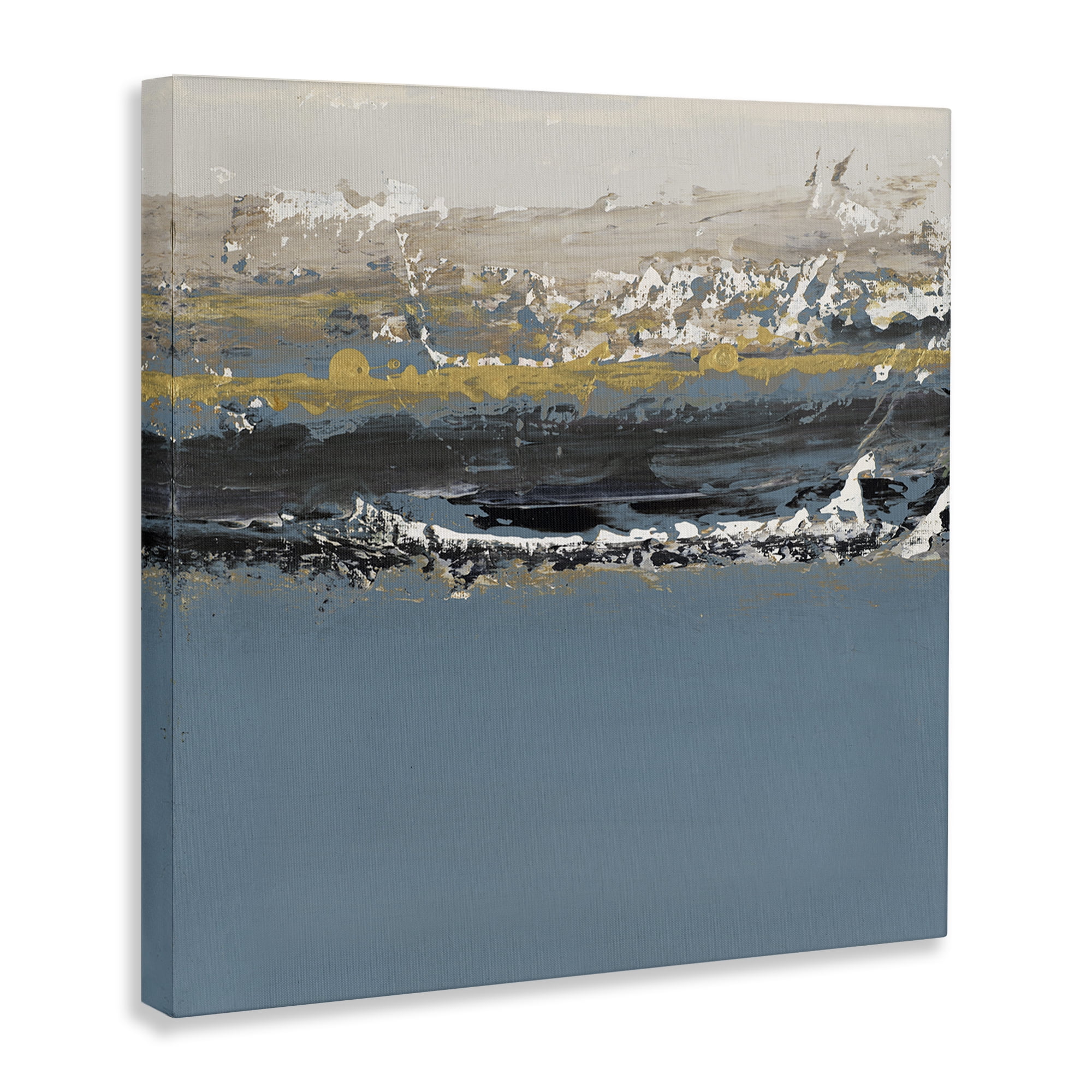 Stupell Industries Paint Streaked Abstraction Abstract Painting Gallery Wrapped Canvas Art Print Wall Art, 24 x 24