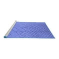 thumbnail image 2 of Ahgly Company Machine Washable Indoor Square Solid Blue Modern Area Rugs, 4' Square, 2 of 4
