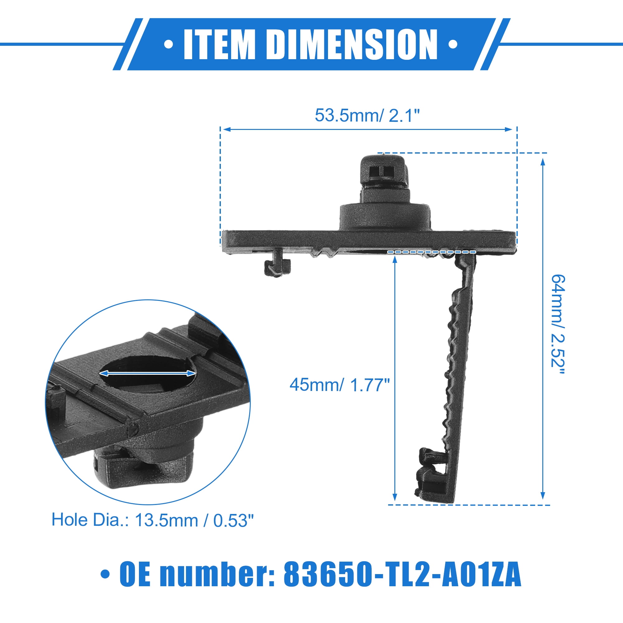 Fermo per supporto auto 2 pz per clip fissaggio per tappetino