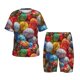 thumbnail image 1 of Fotbe Easter Eggs Pijama Estampada de 2 Piezas para Niños – Ropa de Dormir de Manga Corta Cómoda para Niños y Niñas, Camiseta y Shorts de Algodón-Medium, 1 of 6