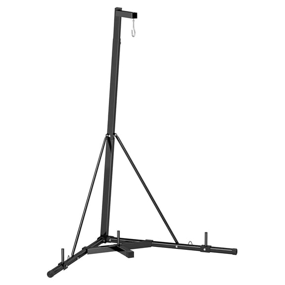 Foldable Punch Bag Stand, Height Adjustable Heavy Bag Stand with Weighted Base, Free Standing for Home Gym, Stand Only