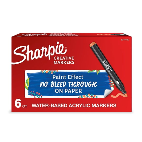 Sharpie Water-Based Creative Markers Bullet Tip Orange 6/Pack (2218122)