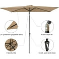 6.5 x 10 ft Rectangular Patio Umbrella with Base, Outdoor Table Market ...