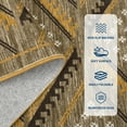 thumbnail image 6 of Hasoo Modern Geometric Runner Washable 2' x 6' Throw Rug for Hallway Enterway Neutral Indoor Yellow Carpet, 6 of 6