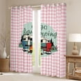 thumbnail image 2 of Erosebridal Camping Camper Black Out Curtains For Travel Trailers Black Out Curtains,Classic Geometric Checkered Curtains Pack of 2 (42x63 Each) For Girls Kids, 2 of 7