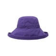 thumbnail image 2 of Simplicity Summer Solid Cotton Bucket Hat with Big Fold-Up Brim, Lavender, 2 of 2