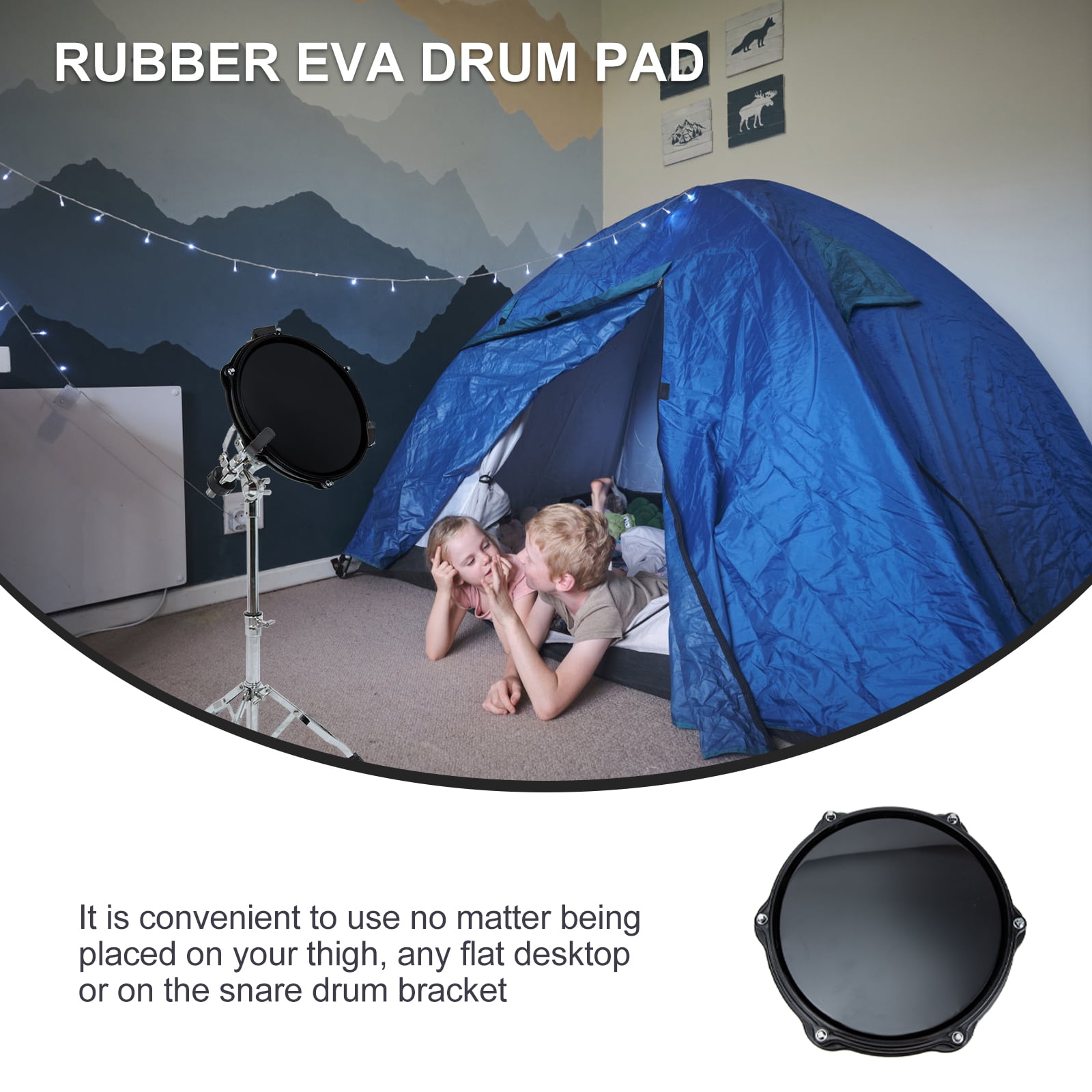 Squalise Drum Practice Pad Drum Metronome Drummer Practice Drum Pad for Beginners