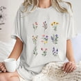 thumbnail image 2 of Midsumdr Womens Tops Summer Fashion Round Neck Short Sleeve Leisure Loose Plus Size Tops Casual Floral Printed Versatile Tops, Graphic Tees, 2 of 4