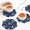 thumbnail image 7 of Pofeuu Dragon Print Leather Coasters Set of 6, Round Cups Mugs Mat Pad for Home Kitchen Heat Resistant Drink Coasters,Octagon, 7 of 7