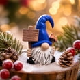 thumbnail image 4 of Mini Christmas Gnome Resin Statue Dwarf Figurine for Holiday Home Table Decor, Tiered Tray Ornament for Winter Seasonal Tiered Tray Display Gifts, 1Pack Blue, 4 of 7