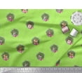 thumbnail image 3 of Soimoi Green Rayon Fabric Wreath & Animals Tribal Print Sewing Fabric Yard 42 Inch Wide, 3 of 3