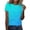 Blue, variant on MEICHEN Women Letter Printing Round Neck Short Sleeve T Shirt Tops Casual Shirts Summer Fashion Clothing for Women