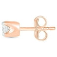 thumbnail image 3 of DGOLD 10kt Rose Gold Round White Diamond Single Stud Earring for Men and Women (1/4 cttw), 3 of 4