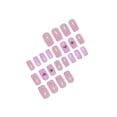 thumbnail image 3 of Cross-border hot sale square fake nail 3D three-dimensional sweet flower wearing nail removable fake nail finished product wholesale, 3 of 7