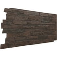 thumbnail image 6 of Ekena Millwork 49"W x 25 1/2"H x 1 1/4"D Acadia Ledge Stacked Stone, EverStone Faux Stone Siding Panel, Dark Tobacco, 6 of 9