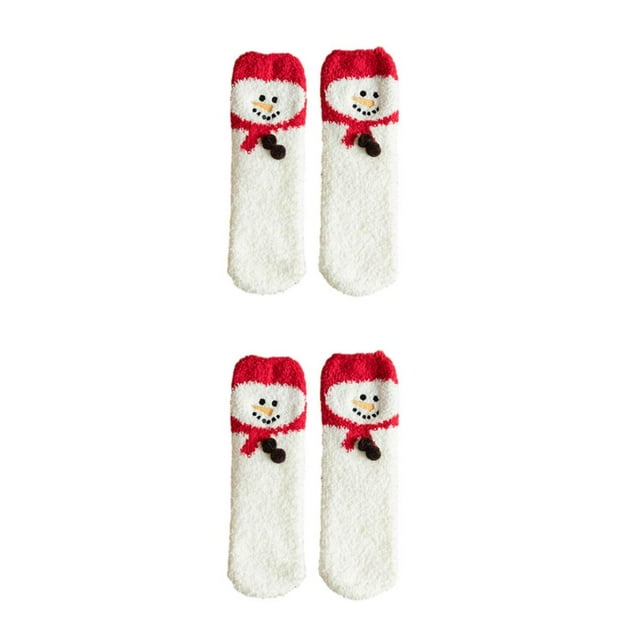 relayinert Expérience Confort avec Ces Larges Applications Chaussettes Moelleuses Chapeau Rouge Bonhomme de Neige 2ensemble