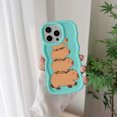 thumbnail image 3 of Bonita funda de teléfono Capybara para IPhone 15 14 13 12 11 Pro Max XR XS X 7 8 Plus SE20 Color caramelo funda trasera suave de TPU, 3 of 5