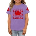 thumbnail image 1 of T-shirt Canada Filles Drapeau du Canada Col Rond Manches Courtes Tee Filles Fête du Canada Décontracté Patriotic 1st July Garçons Fête du Canada T-Shirt à Imprimé Graphique, 1 of 5