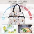thumbnail image 4 of Uemuo Fall Rabbit Printed Lunch Bag Lunch Box Reusable Insulated Lunch Tote Bag, Leakproof Thermal Cooler Sack Food Handbags Case High Capacity, 4 of 5