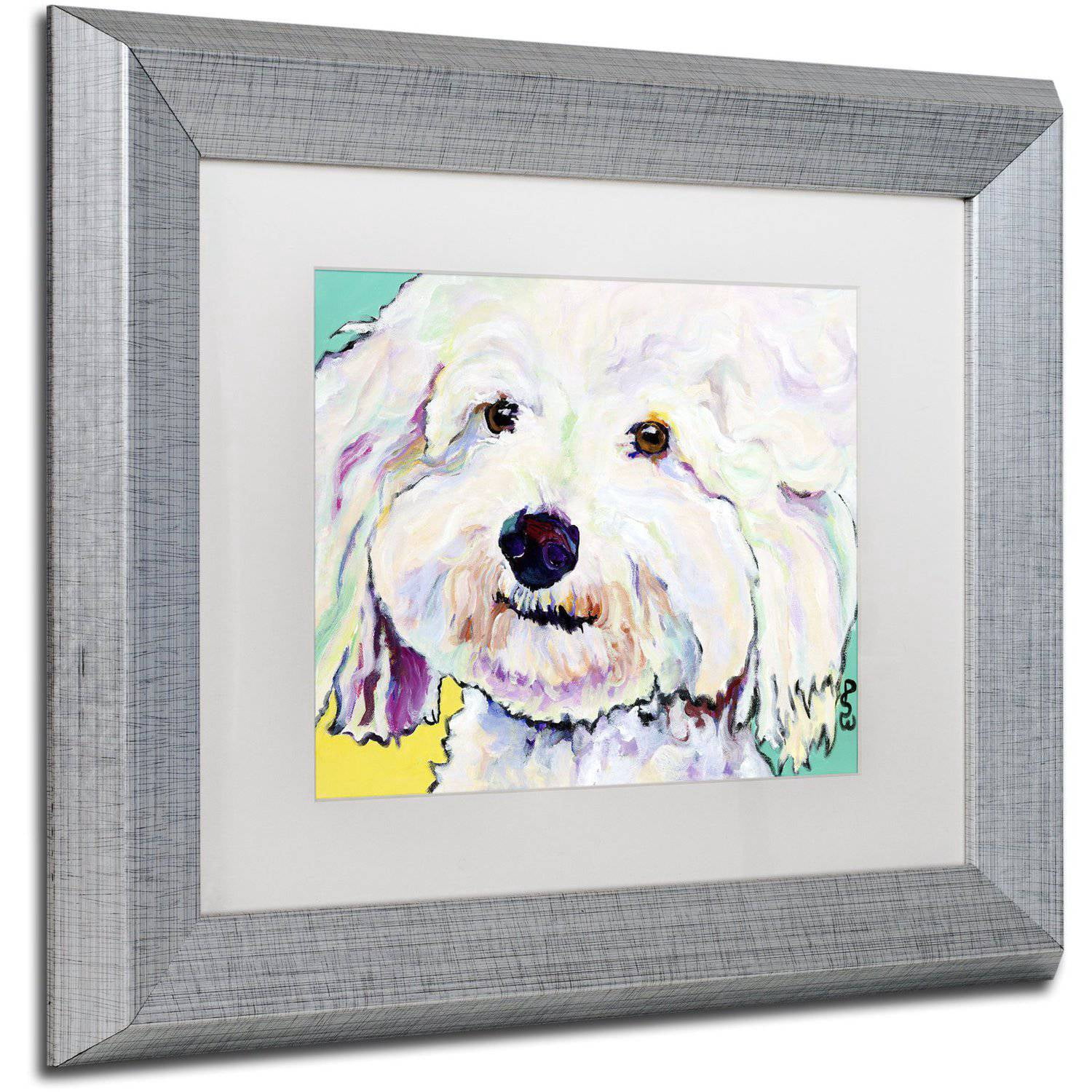 Trademark Fine Art "Buttons" Canvas Art by Pat Saunders-White White Matte, Silver Frame