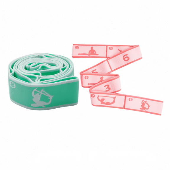 2-Pack Yoga Resistance Bands With Numbers Flexible Stretch Strap Set