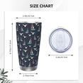 thumbnail image 4 of Fuzoiu Sailboat And Seagull Print 20oz Tumbler, Stainless Steel Vacuum Insulated Car Cup, Insulated Coffee Mug,Travel Mug with Lid,Thermal Cup for Outdoor-Straw Three-piece Set, 4 of 8
