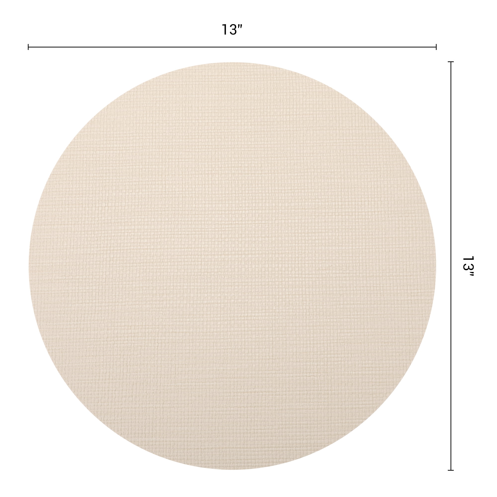 Unique Bargains 6pcs Faux Leather Wipeable Placemats Apricot 13"x13"