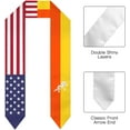 thumbnail image 2 of Bhutan Mix USA United States Flag Graduation Stole For International Student Stole Pride Cheers Shawls, 2 of 6