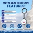thumbnail image 4 of Metal Keychain - State Seal Arizona - USA | 1.18-Inch (3 cm) Keychain for Bags, Keys, and More | Perfect for Showing Your State Pride, 4 of 9