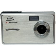 Angle View: Sakar 87490 5.1 Megapixel Compact Camera, Silver