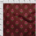 thumbnail image 2 of oneOone Organic Cotton Poplin Twill Fabric Leaves & Floral Block Decor Fabric Printed BTY 42 Inch Wide, 2 of 4