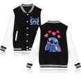 thumbnail image 1 of Y2k 90s Stitch Disney Sudadera con capucha chaqueta de béisbol hombres mujeres sudadera niños niñas chaquetas Harajuku ropa de calle abrigos universitarios, 1 of 1