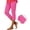 Hot Pink, variant on PWPSG Women High Waist Yoga Capri Pants, Solid Color Slim Fit Tummy Control Gym Workout Cropped Leggings Red XXXL