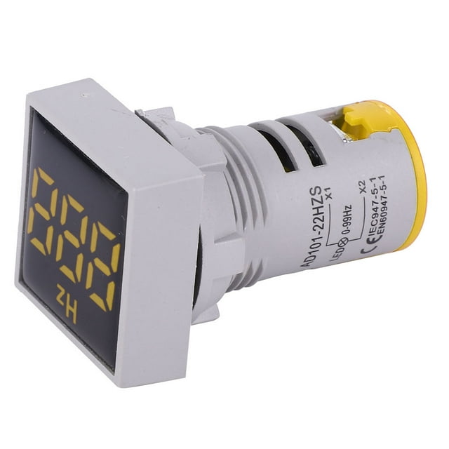 Square Digital Display LED Indication Light AC100 To 380V 20 To 75Hz Frequency Measuring Device