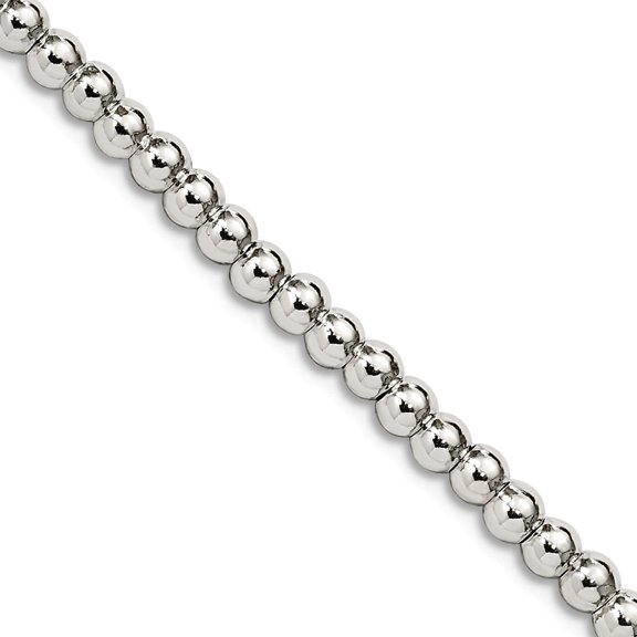 925 Sterling Silver Hollow Polished Necklac Beaded Box Chain Necklace 16 Inch 3mm Lobster Claw Chain Necklace for Women