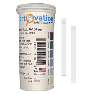 Ammonia Test Strips 0-100 ppm [Vial of 25 Strips]