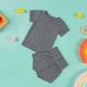 thumbnail image 2 of Gibobby Conjunto niño Pijamas para niños Algodón Amigable con la Top para niños pequeños y medianos Zuecos para bebés Conjunto de ropa para el(Gris oscuro, 12-18 Meses), 2 of 5