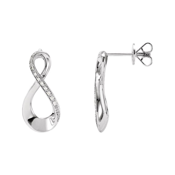 .08 ct tw Diamond Earrings in 14k White Gold